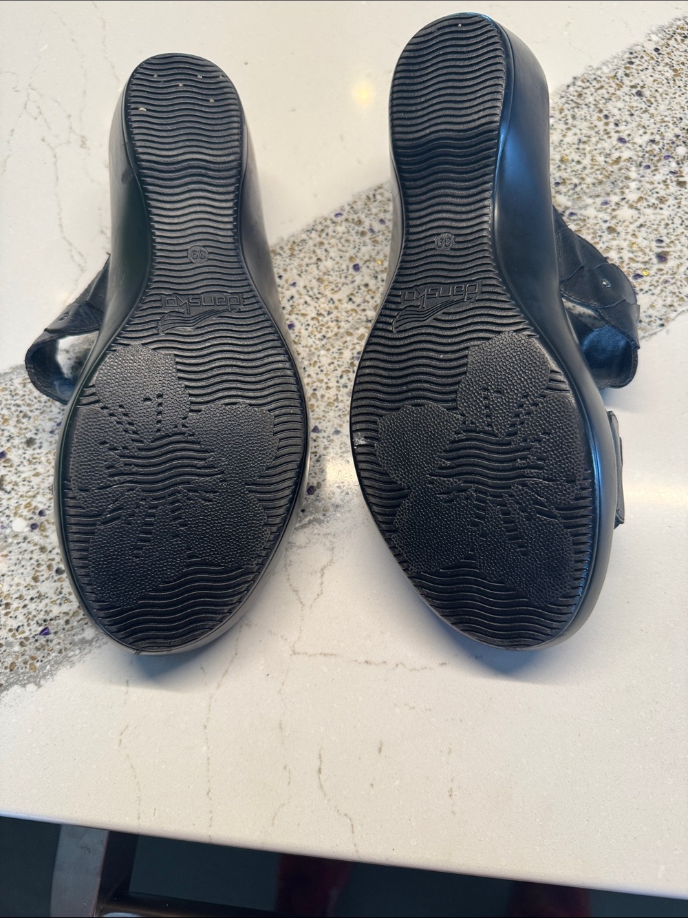 Dansko Black Braided Leather Slide Sandals Great Condition Sz39 - Picture 6 of 8